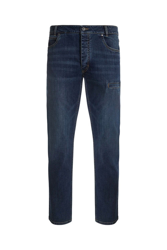 Calças Denim Stretch Slim Fit Multibolsos-Denim Azul - 63-S-RAG-Tailors-Fardas-e-Uniformes-Vestuario-Pro