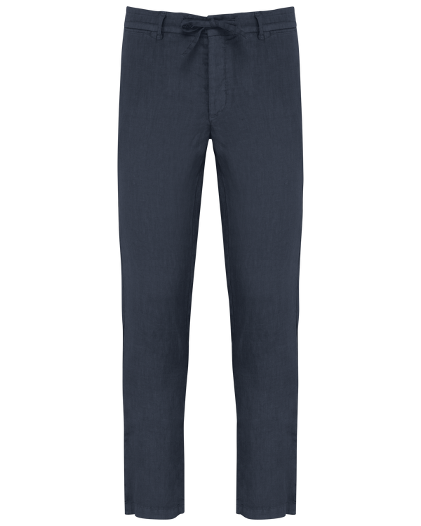 Calças Eco-responsáveis Lavadas em Linho para Homem-Azul lavado-38-RAG-Tailors-Fardas-e-Uniformes-Vestuario-Pro