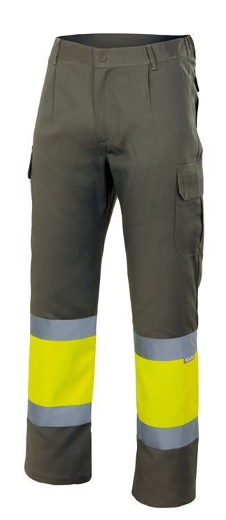 Calças Forradas Bicolor de Alta Visibilidade-VERDE CAÇA/AMARELO FLUORESCENTE - 03/20-S-RAG-Tailors-Fardas-e-Uniformes-Vestuario-Pro
