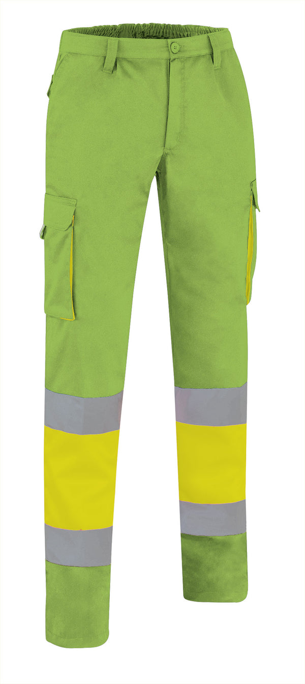 Calças Multibolsos de Alta Visibilidade Alfaro-Amarelo Flúor / Verde Maçã-S-RAG-Tailors-Fardas-e-Uniformes-Vestuario-Pro