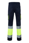 Calças Stretch Bicolor Multibolsos de Alta Visibilidade-RAG-Tailors-Fardas-e-Uniformes-Vestuario-Pro