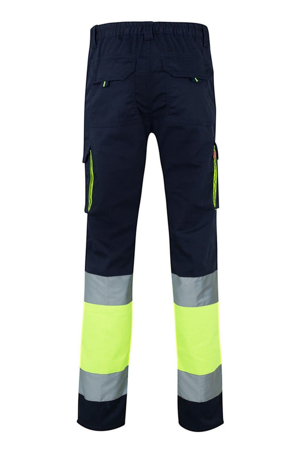 Calças Stretch Bicolor Multibolsos de Alta Visibilidade-RAG-Tailors-Fardas-e-Uniformes-Vestuario-Pro