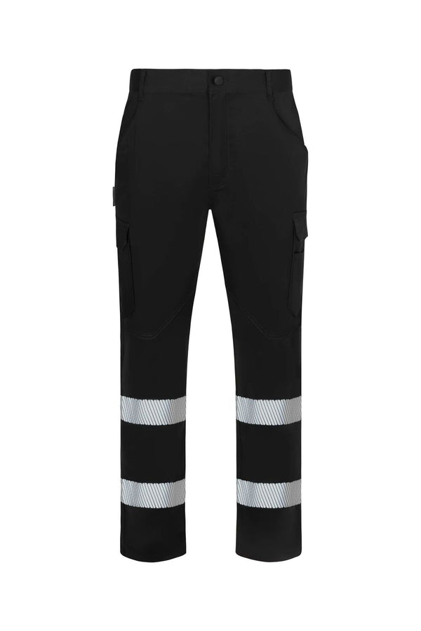 Calças Stretch com Faixas Segmentadas de Visibilidade Melhorada-Preto - 00-XS-RAG-Tailors-Fardas-e-Uniformes-Vestuario-Pro