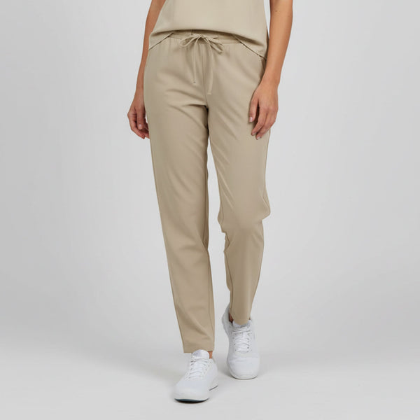 Calças Unisexo com Cordão e Elástico na Cintura-Areia - 142-XS-RAG-Tailors-Fardas-e-Uniformes-Vestuario-Pro