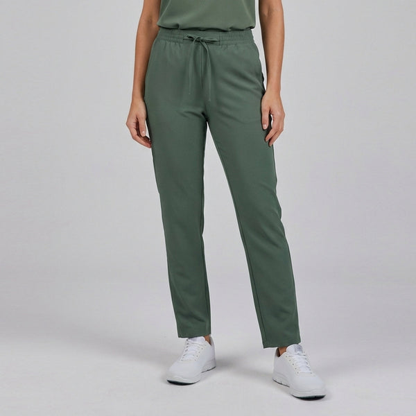 Calças Unisexo com Cordão e Elástico na Cintura-Verde Caqui - 149-XS-RAG-Tailors-Fardas-e-Uniformes-Vestuario-Pro