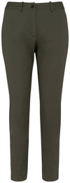 Calças chino 7/8 de senhora eco-responsáveis - 235 g-Organic Khaki-34 PT (34 FR)-RAG-Tailors-Fardas-e-Uniformes-Vestuario-Pro