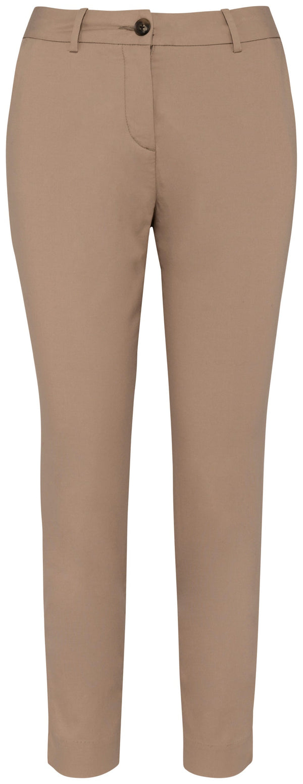 Calças chino 7/8 de senhora eco-responsáveis - 235 g-Wet Sand-34 PT (34 FR)-RAG-Tailors-Fardas-e-Uniformes-Vestuario-Pro