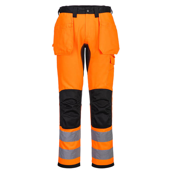 Calças com bolso tipo coldre WX2 Eco Hi-Vis-Laranja/preto-UK28" DE44 FR36 EU42-RAG-Tailors-Fardas-e-Uniformes-Vestuario-Pro