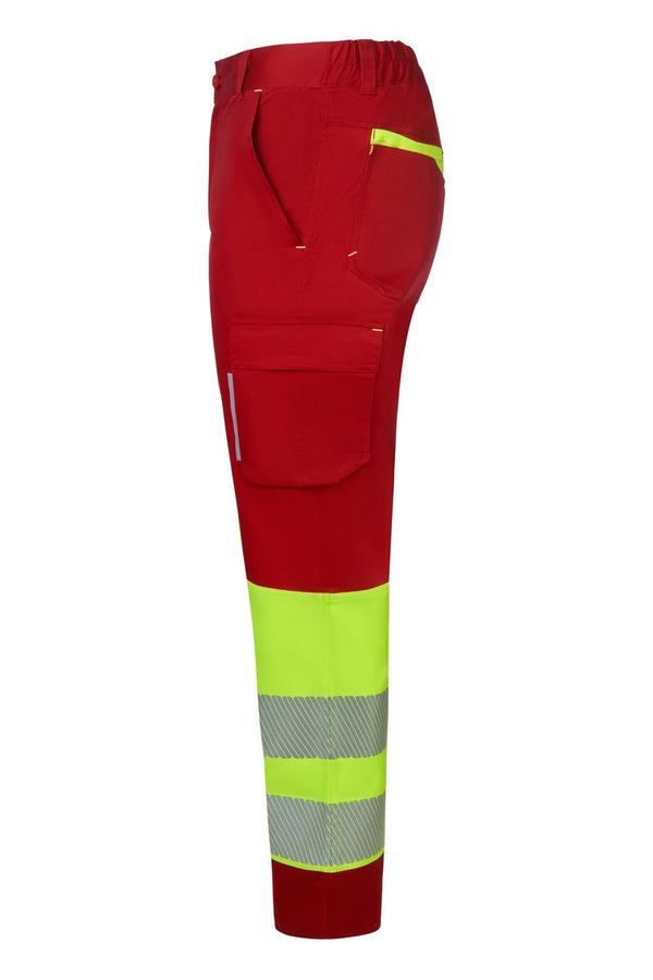 Calças de Alta Visibilidade Stretch Recicladas Bicolor com Faixas Segmentadas-RAG-Tailors-Fardas-e-Uniformes-Vestuario-Pro