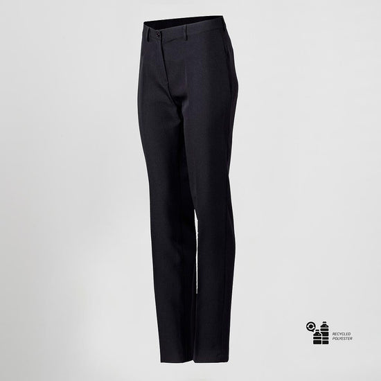 Calças de Senhora de Vestir em Microfibra de Tecido Reciclado-Preto - 001-36-RAG-Tailors-Fardas-e-Uniformes-Vestuario-Pro
