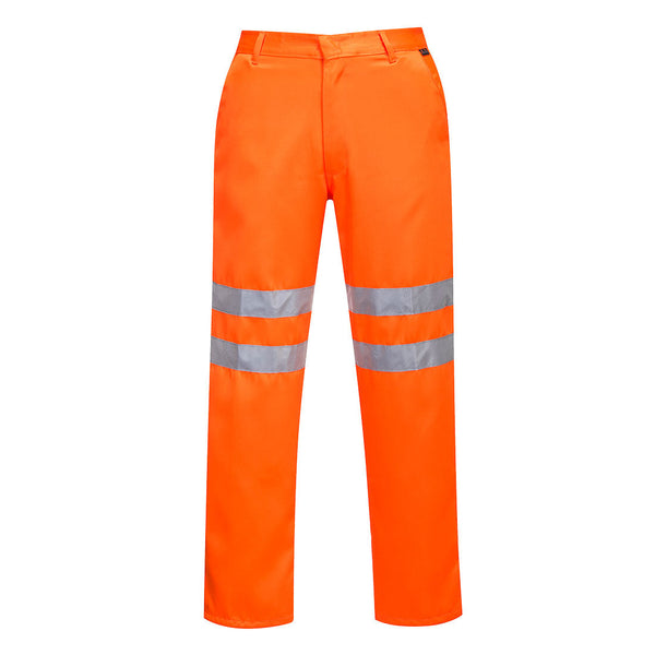 Calças de Serviço Hi-Vis (Alta Visibilidade) em poli-algodão-Laranja Alto-L-RAG-Tailors-Fardas-e-Uniformes-Vestuario-Pro