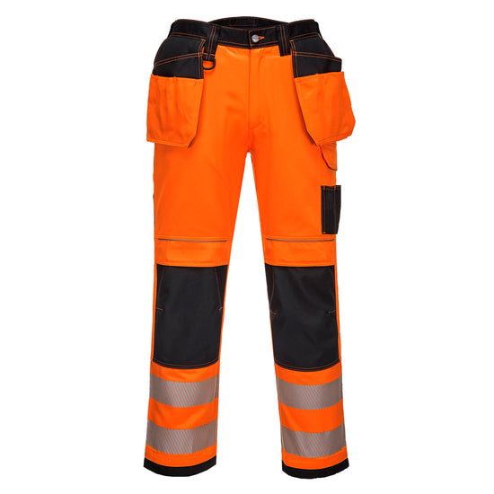 Calças de Trabalho Holster PW3 de Alta Visibilidade-Laranja/preto-28-RAG-Tailors-Fardas-e-Uniformes-Vestuario-Pro