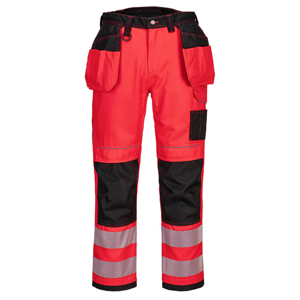 Calças de Trabalho Holster PW3 de Alta Visibilidade-Vermelho/preto-28-RAG-Tailors-Fardas-e-Uniformes-Vestuario-Pro