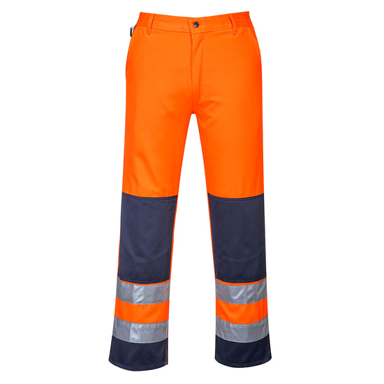 Calças de Trabalho Seville Hi-Vis Contrast-Laranja/marinho-S-RAG-Tailors-Fardas-e-Uniformes-Vestuario-Pro