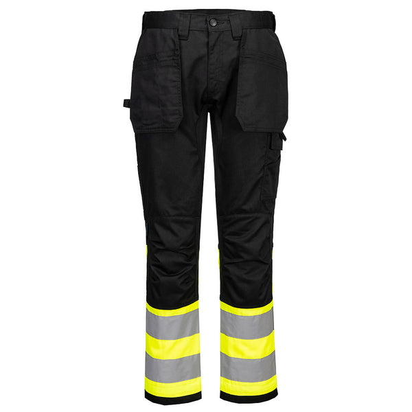 Calças de Trabalho WX2 Eco Alta Visibilidade com Bolsos Coldre Classe 1-Amarelo/preto-28-RAG-Tailors-Fardas-e-Uniformes-Vestuario-Pro