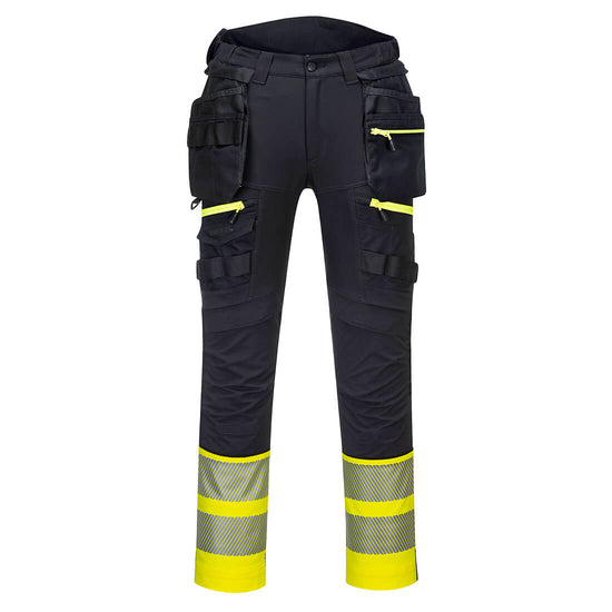 Calças de classe 1 com bolso para coldre amovível DX4 Alta Visibilidade-Amarelo/Preto-UK28" DE44 FR36 EU42-RAG-Tailors-Fardas-e-Uniformes-Vestuario-Pro