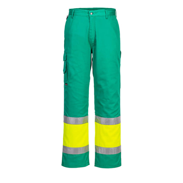 Calças de combate de dois tons leves Hi-Vis (Alta Visibilidade)-Amarelo/Azul-esverdeado-S-RAG-Tailors-Fardas-e-Uniformes-Vestuario-Pro