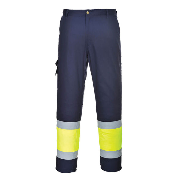 Calças de combate de dois tons leves Hi-Vis (Alta Visibilidade)-Amarelo/Marinho-S-RAG-Tailors-Fardas-e-Uniformes-Vestuario-Pro