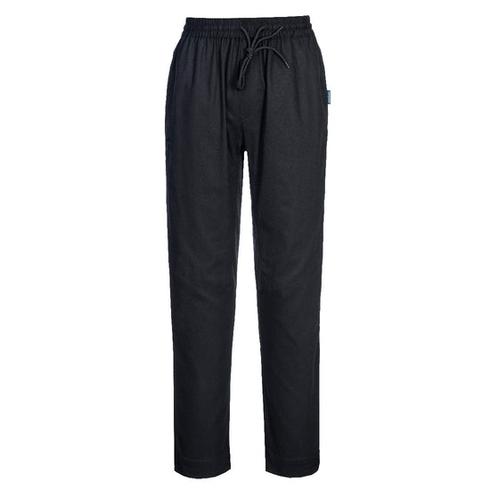 Calças de malha de algodão para cozinheiro-Preto-S-RAG-Tailors-Fardas-e-Uniformes-Vestuario-Pro