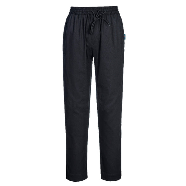 Calças de malha de algodão para cozinheiro-Preto-S-RAG-Tailors-Fardas-e-Uniformes-Vestuario-Pro