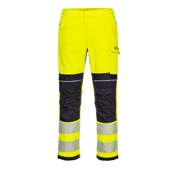 Calças de trabalho PW3 Hi-Vis-Amarelo/Marinho-UK28" DE44 FR36 EU42-RAG-Tailors-Fardas-e-Uniformes-Vestuario-Pro