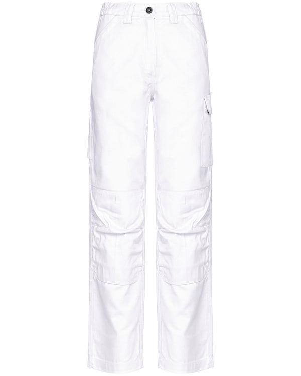 Calças de trabalho multibolsos de senhora-White-34 PT (34 FR)-RAG-Tailors-Fardas-e-Uniformes-Vestuario-Pro