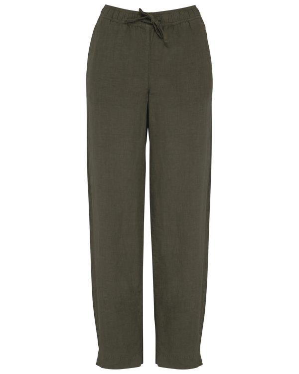 Calças eco-responsáveis de linho leve e moderno-Khaki orgânico lavado-XS-RAG-Tailors-Fardas-e-Uniformes-Vestuario-Pro