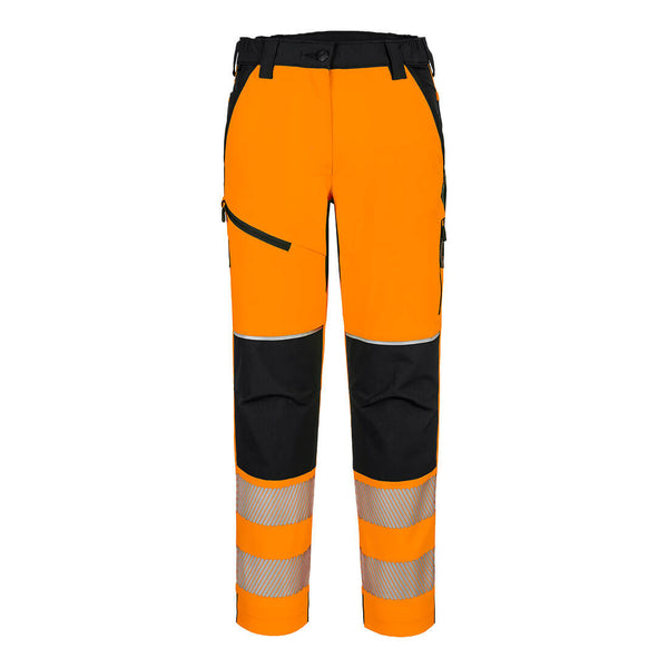 Calças elásticas de alta visibilidade para mulher PW3-Laranja/preto-XS-RAG-Tailors-Fardas-e-Uniformes-Vestuario-Pro