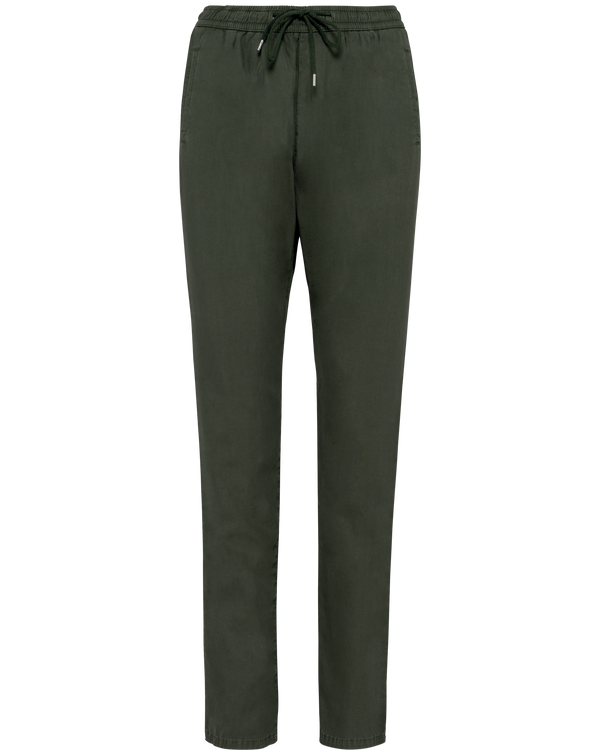 Calças em Liocel Eco-Responsáveis Senhora-Washed Organic Khaki-XS-RAG-Tailors-Fardas-e-Uniformes-Vestuario-Pro