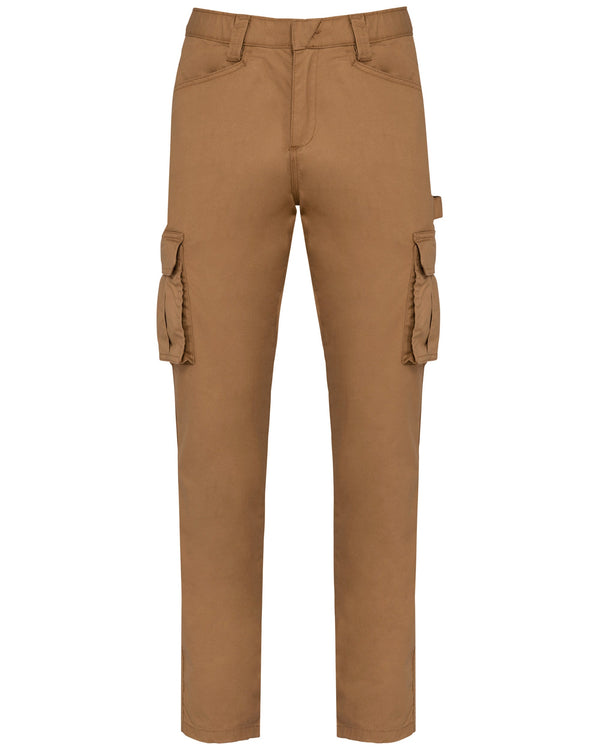 Calças multibolsos eco-responsáveis de homem-Camel-XS-RAG-Tailors-Fardas-e-Uniformes-Vestuario-Pro