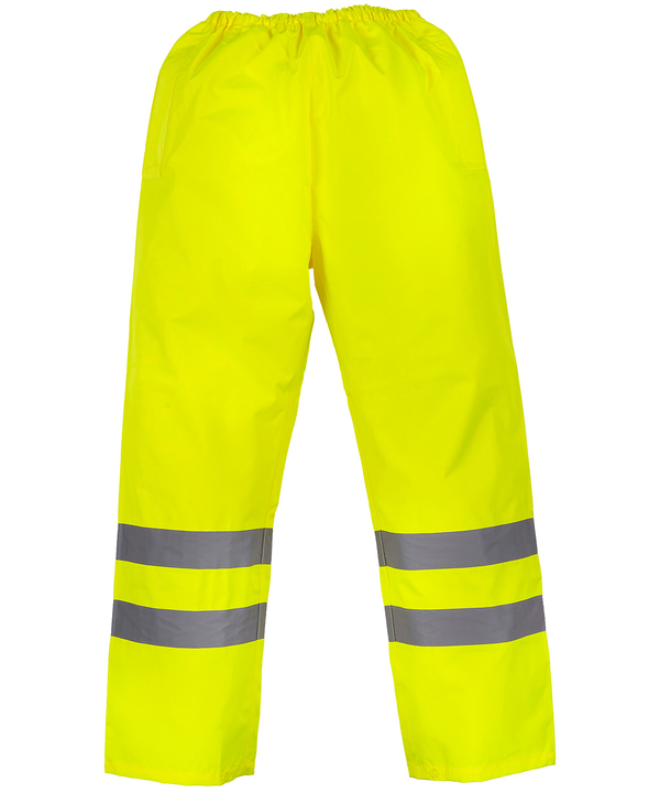 Calças para a chuva respiráveis Hi-Vis Soft Flex-Hi Vis Yellow-S-RAG-Tailors-Fardas-e-Uniformes-Vestuario-Pro