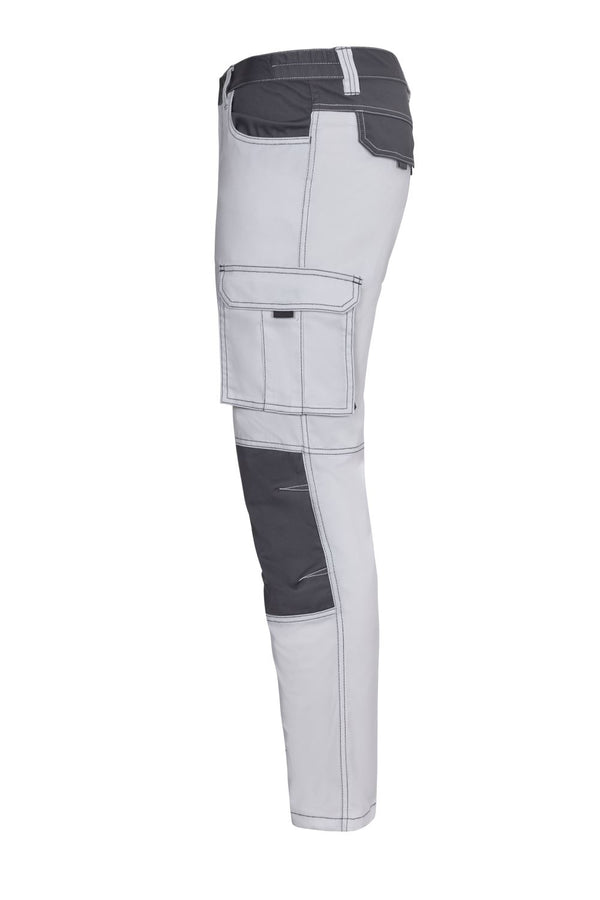 Calças stretch bicolores com corte slim fit - Solid Match