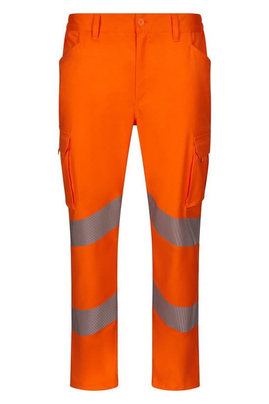 Calças stretch faixas refletoras segmentadas-Laranja Fluorescente - 19-S-RAG-Tailors-Fardas-e-Uniformes-Vestuario-Pro
