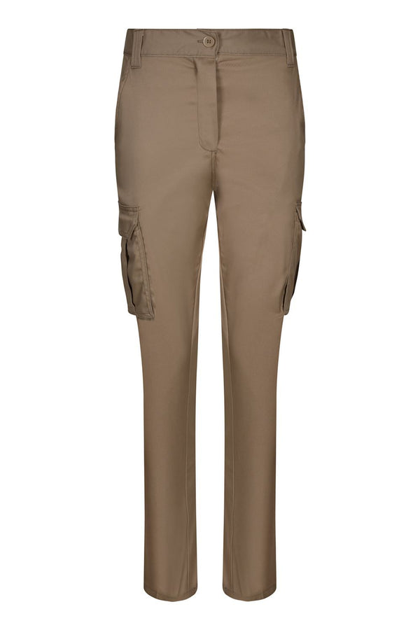 Calças stretch multibolsos de mulher-Bege Areia - 46-34-RAG-Tailors-Fardas-e-Uniformes-Vestuario-Pro