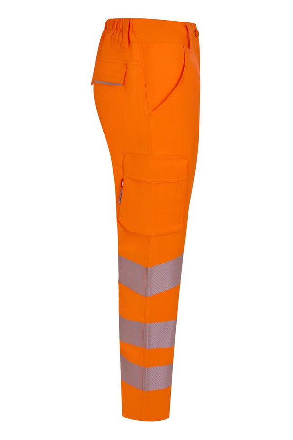 Calças stretch recicladas de alta visibilidade com faixas segmentadas para mulher-RAG-Tailors-Fardas-e-Uniformes-Vestuario-Pro