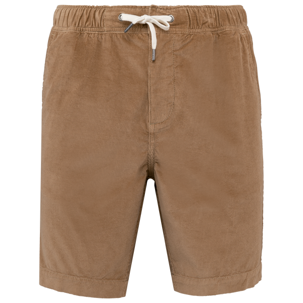 Calções Eco-Responsáveis em Bombazine de Homem-Camel Escuro-38 FR-RAG-Tailors-Fardas-e-Uniformes-Vestuario-Pro
