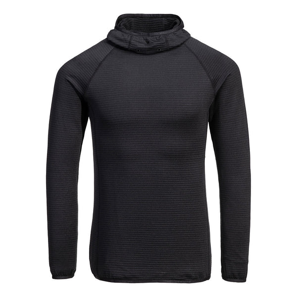 Camada de base com capuz Waffle Fleece-Preto-S-RAG-Tailors-Fardas-e-Uniformes-Vestuario-Pro