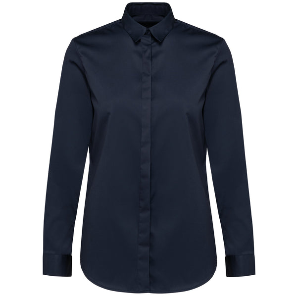 Camisa 100% Algodão de manga comprida de senhora-Navy-XS-RAG-Tailors-Fardas-e-Uniformes-Vestuario-Pro