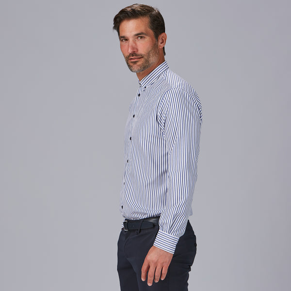 Camisa Alessandro de Homem de Riscas Bicolores Slim Fit-RAG-Tailors-Fardas-e-Uniformes-Vestuario-Pro