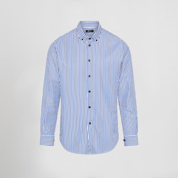 Camisa Alessandro de Homem de Riscas Bicolores Slim Fit-RAG-Tailors-Fardas-e-Uniformes-Vestuario-Pro