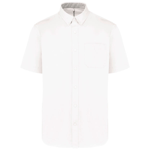 Camisa Ariana de homem de manga curta-White-XS-RAG-Tailors-Fardas-e-Uniformes-Vestuario-Pro