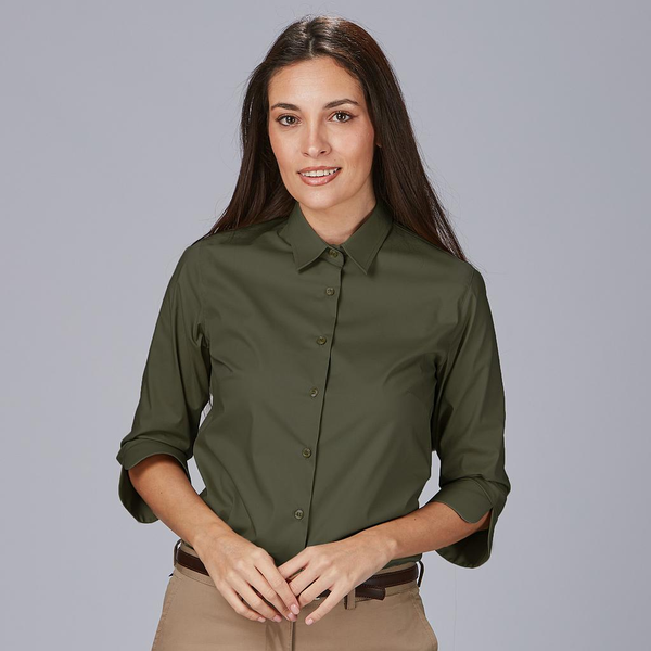 Camisa Beatrice de Senhora-Verde Caqui-XS-RAG-Tailors-Fardas-e-Uniformes-Vestuario-Pro