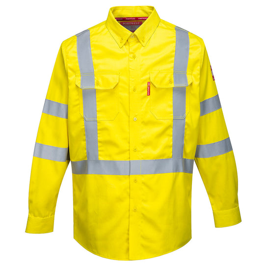 Camisa Bizflame 88/12 FR alta visibilidade-Amarelo-S-RAG-Tailors-Fardas-e-Uniformes-Vestuario-Pro