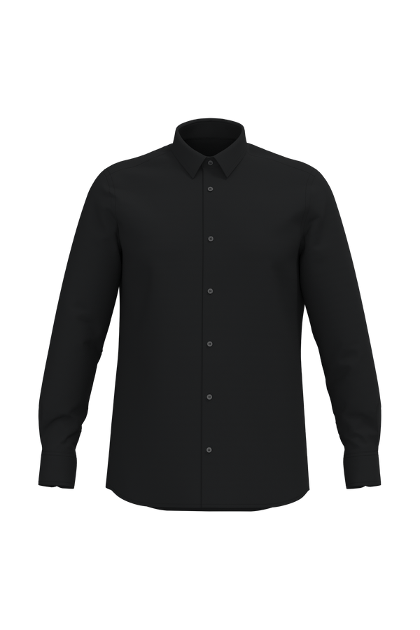 Camisa De Homem Grécia Manga Comprida Em Oxford De Tratamento Fácil-Preto-M-RAG-Tailors-Fardas-e-Uniformes-Vestuario-Pro