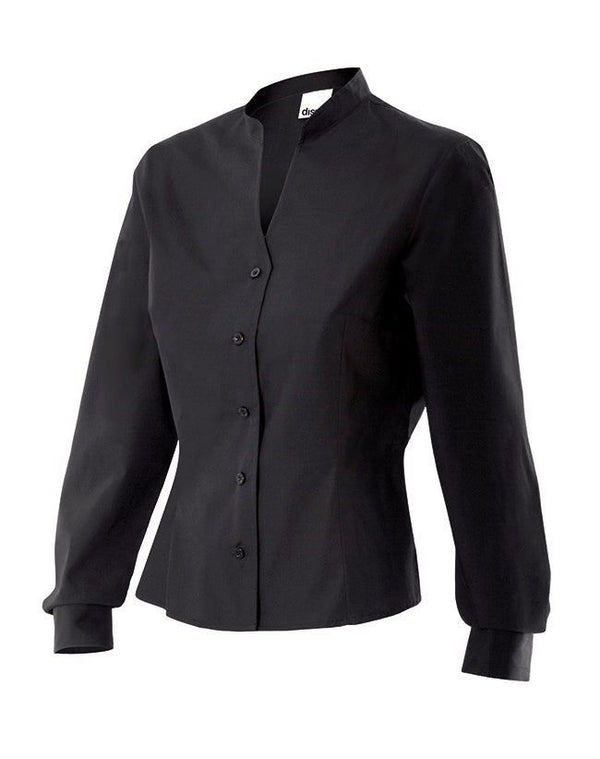 Camisa Gola Mao Mulher-Preto-S-RAG-Tailors-Fardas-e-Uniformes-Vestuario-Pro