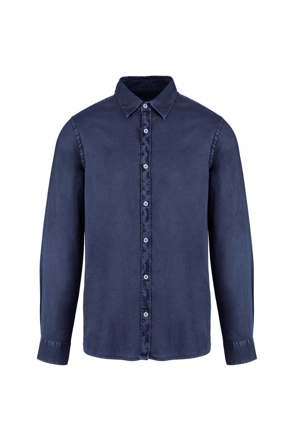 Camisa Homem Algodão Biologico Spirit-Marinho-S-RAG-Tailors-Fardas-e-Uniformes-Vestuario-Pro