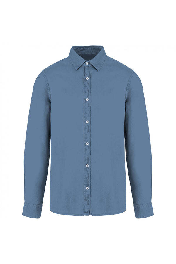 Camisa Homem Algodão Biologico Spirit-Azul-S-RAG-Tailors-Fardas-e-Uniformes-Vestuario-Pro