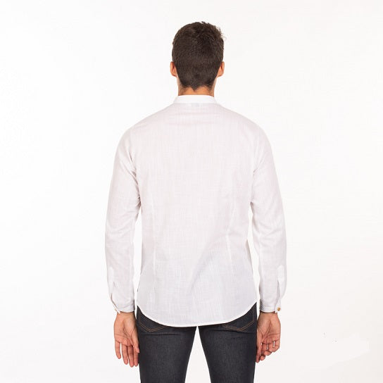 Camisa Homem Dantas Slim Fit Linho-RAG-Tailors-Fardas-e-Uniformes-Vestuario-Pro