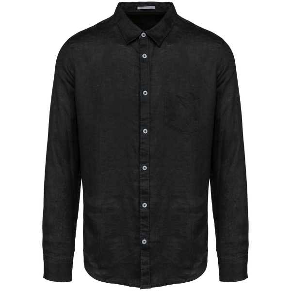 Camisa Homem Linho Pavão (1 de 2)-Preto-S-RAG-Tailors-Fardas-e-Uniformes-Vestuario-Pro