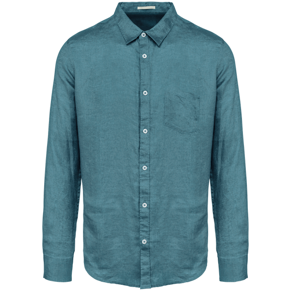Camisa Homem Linho Pavão-Adriatic Blue-S-RAG-Tailors-Fardas-e-Uniformes-Vestuario-Pro